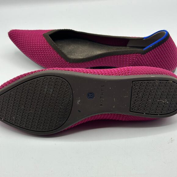 ROTHY'S The Point Flat Bright Magenta Pink Sz 11 $145 - Picture 7 of 8